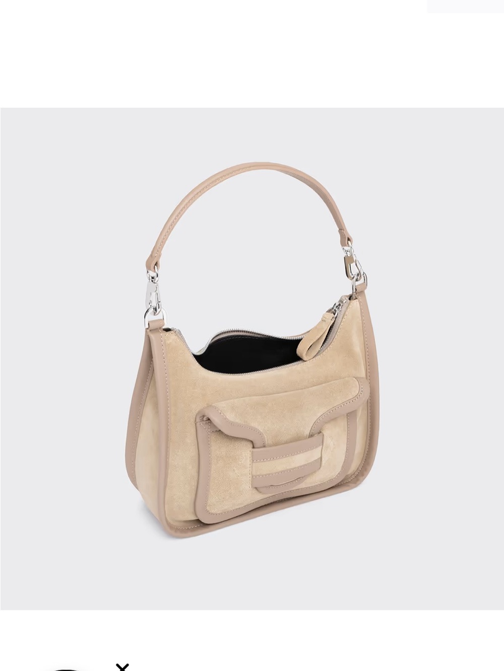 Pierre Hardy Neutral Beige Suede & Leather Crossbody